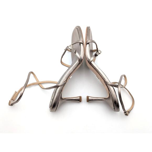 Badgley Mischka Brynna Metallic Strappy Sandals Light Bronze Size US9.5 EU40 - Picture 6 of 11